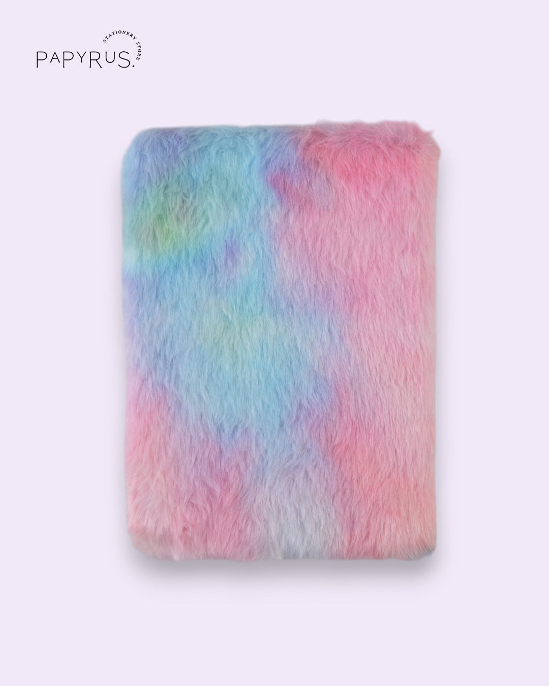 Furry Star Notebook - Pastel Faux Fur Journal
