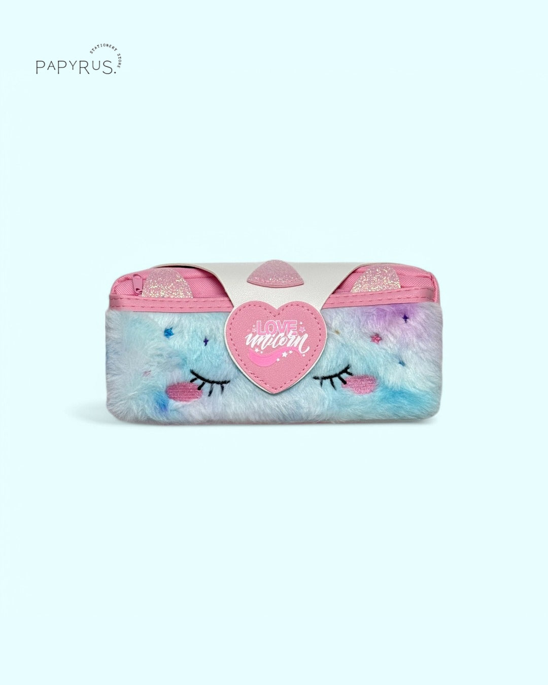 Plush "Unicorn" Tie-Dye Pencil Case
