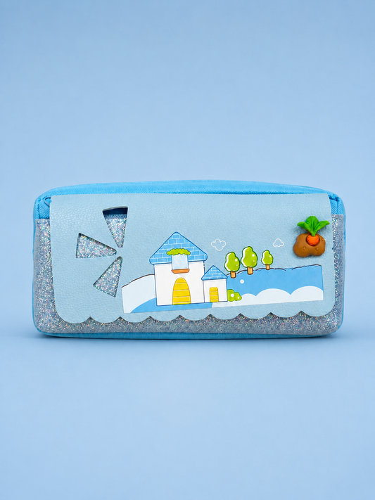 Blue Cottage Pencil Case