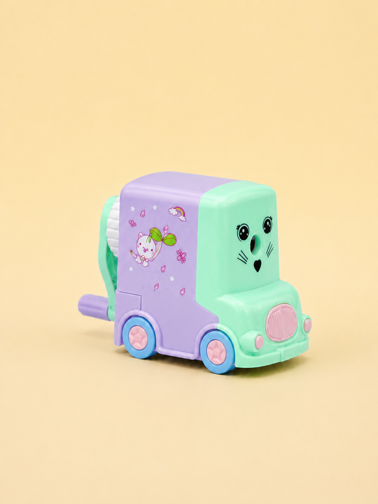 Kawaii Cartoon Car Manual Pencil Sharpener (Mint Green)