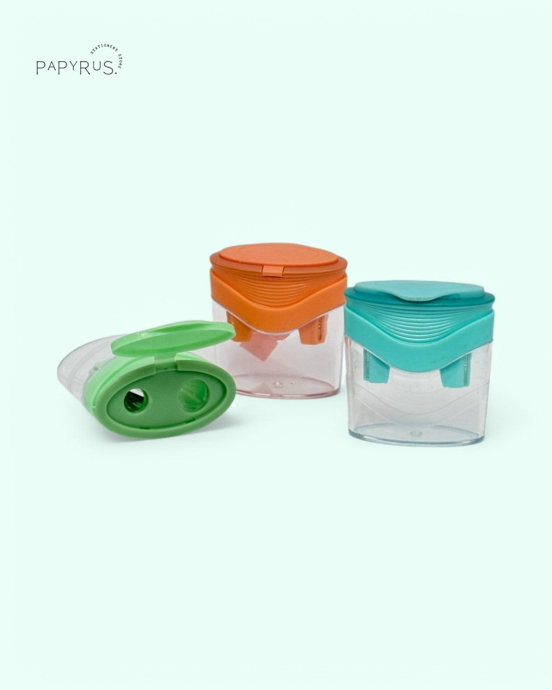 Dual-Hole Pencil Sharpener with Shavings Container