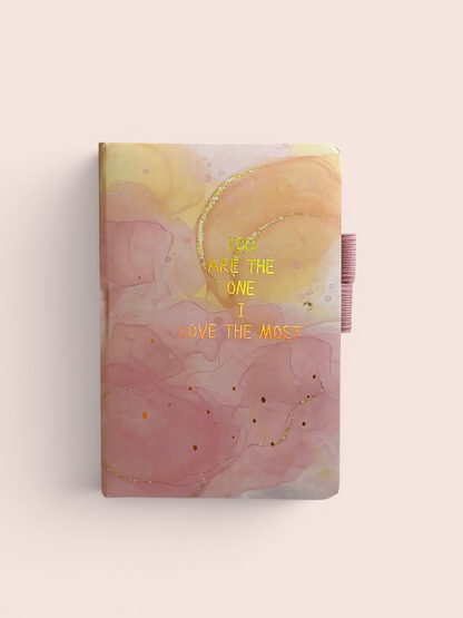 Pastel Clouds Gold Foil Notebook