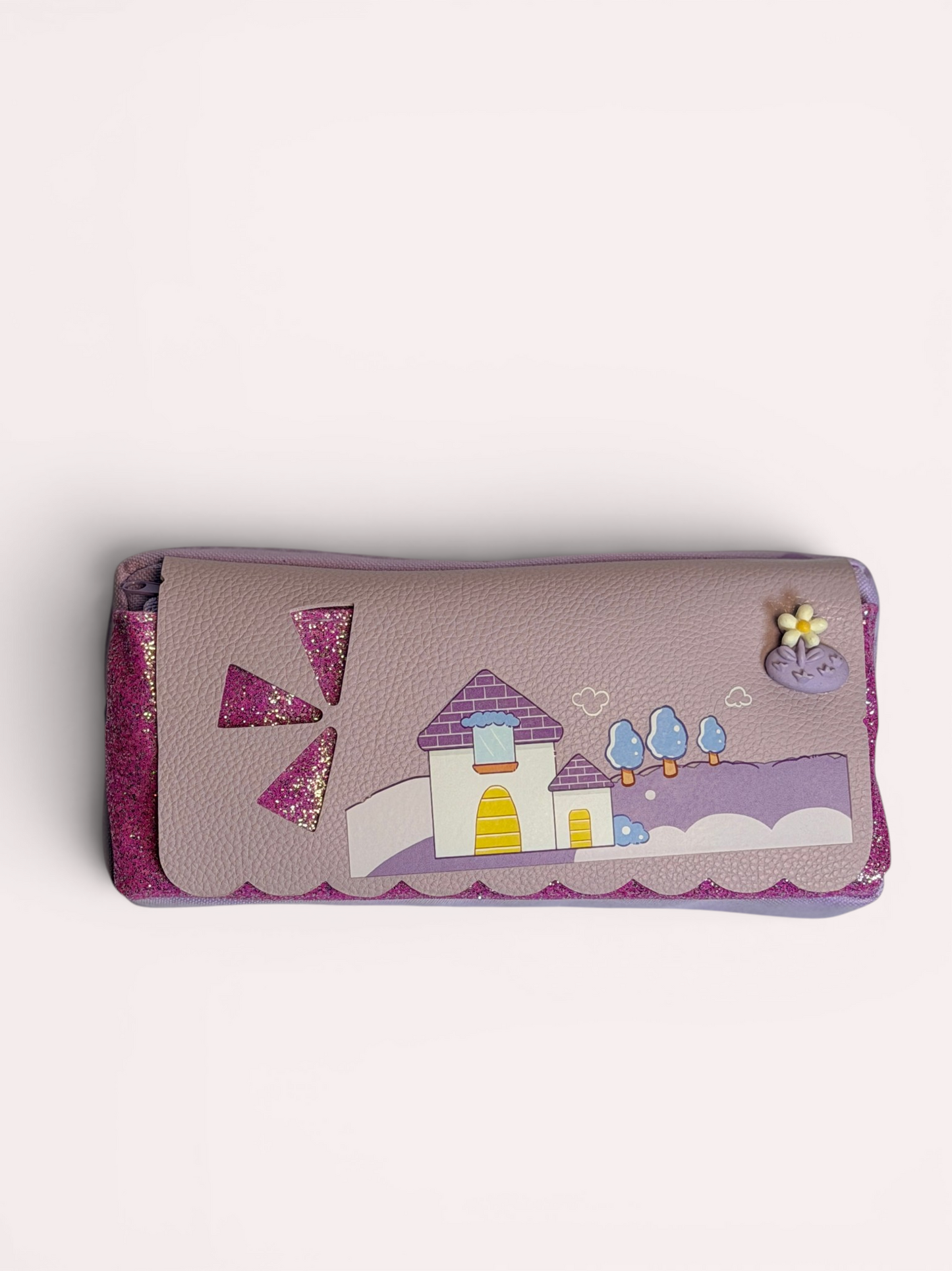 Purple Cottage Pencil Case
