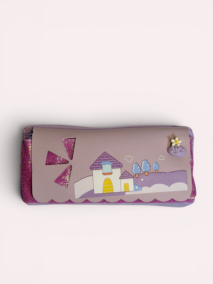 Purple Cottage Pencil Case