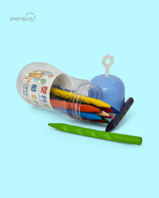 pen12-Color Plastic Crayon Set – Non-Toxic & Durable