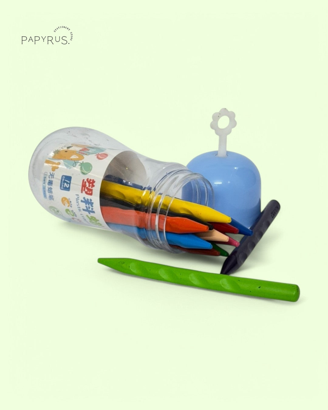 pen12-Color Plastic Crayon Set – Non-Toxic & Durable